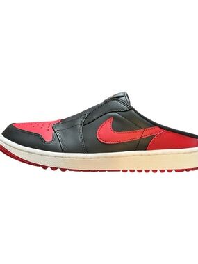 NIKE AIR JORDAN 1 Mule Bred Varsity Golf Shoes Men’s 11 Black Red FJ1214-001 NEW